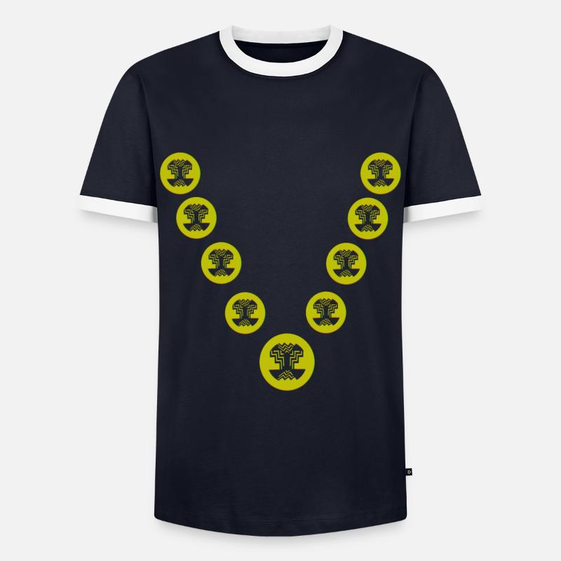 Chain - Men's Ringer Shirt - navy/white
