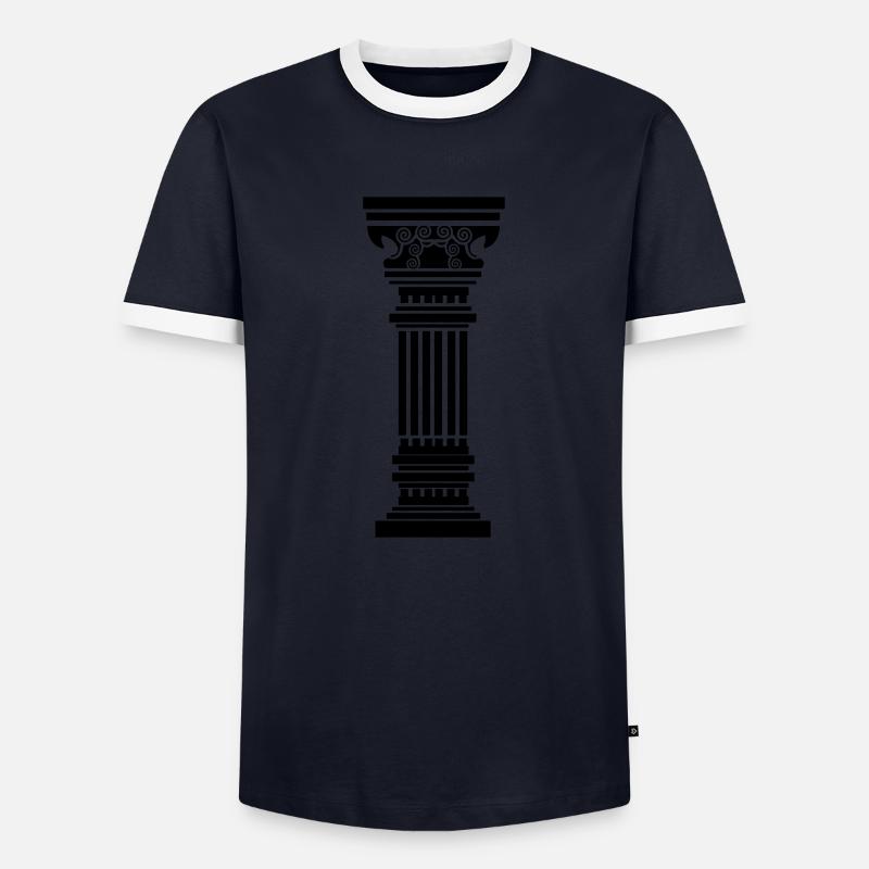 antike_saeule - Men's Ringer Shirt - navy/white