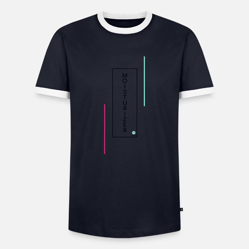 ND Moisturizer - Männer Kontrast-T-Shirt - Navy/Weiß 