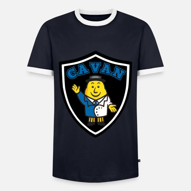 Cavan GAA - Men's Ringer Shirt - navy/white