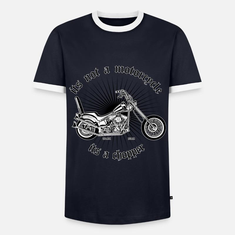 its not a motorcycle its a chopper - Chopper - Männer Kontrast-T-Shirt - Navy/Weiß 
