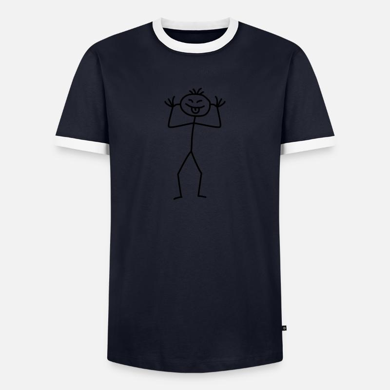 Annoy - Men's Ringer Shirt - navy/white