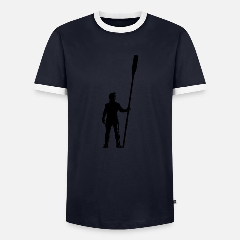 Puller - T-shirt contrasté Homme - marine/blanc