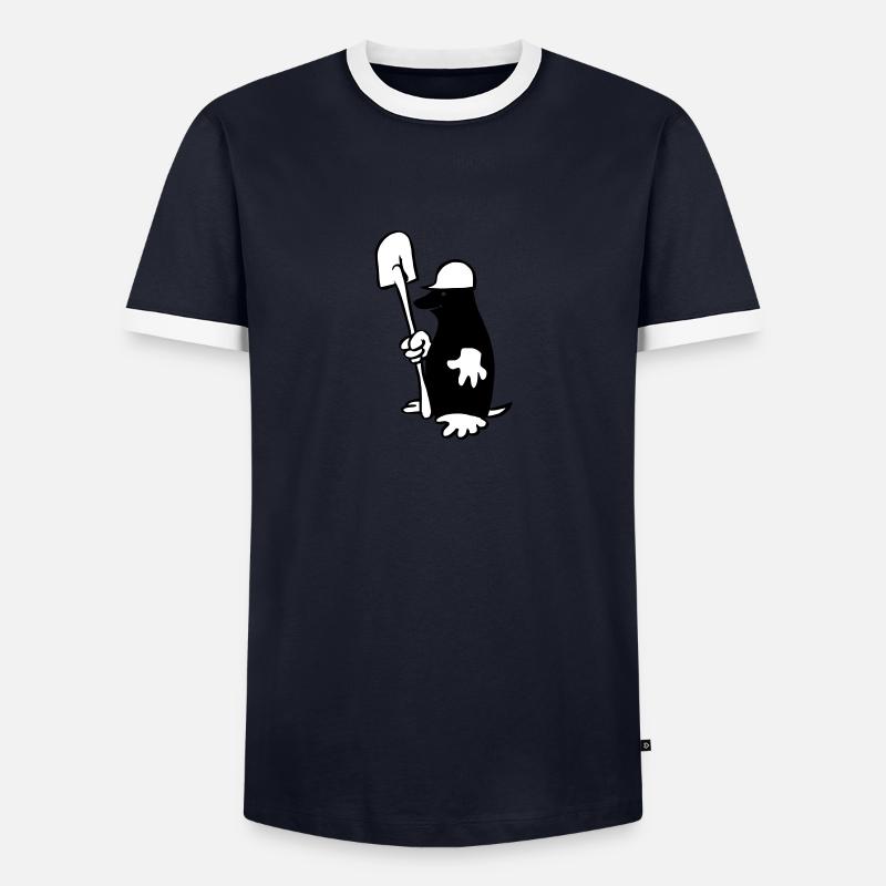 Mole - Men's Ringer Shirt - navy/white 