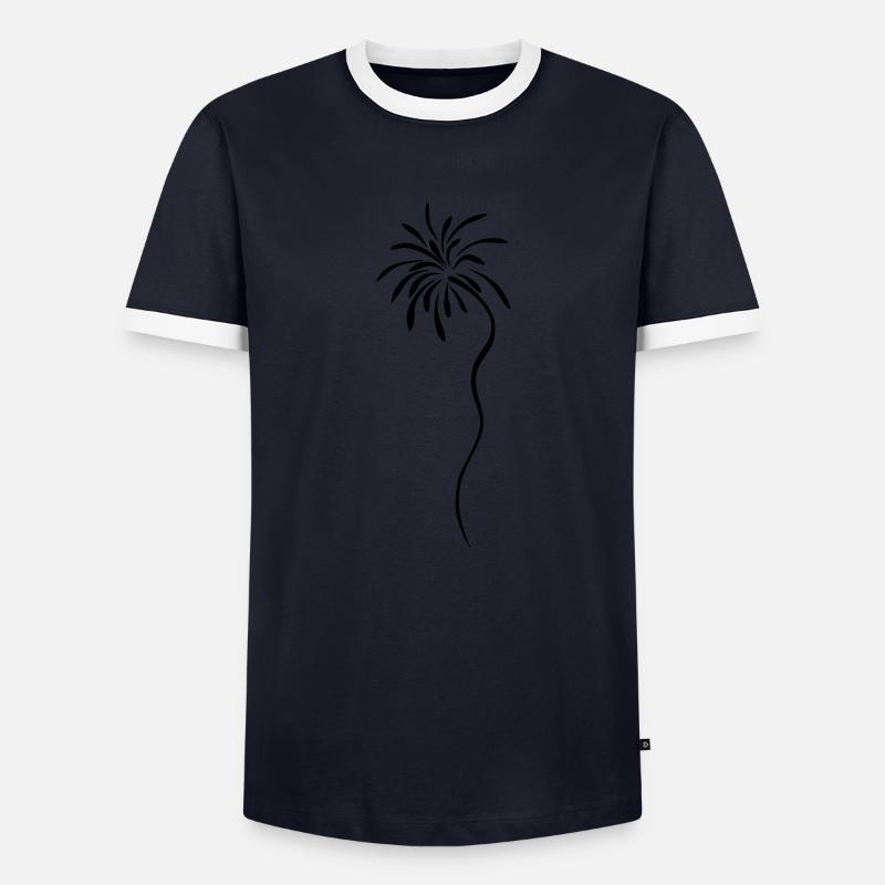 feuerwer3 - Männer Kontrast-T-Shirt - Navy/Weiß 