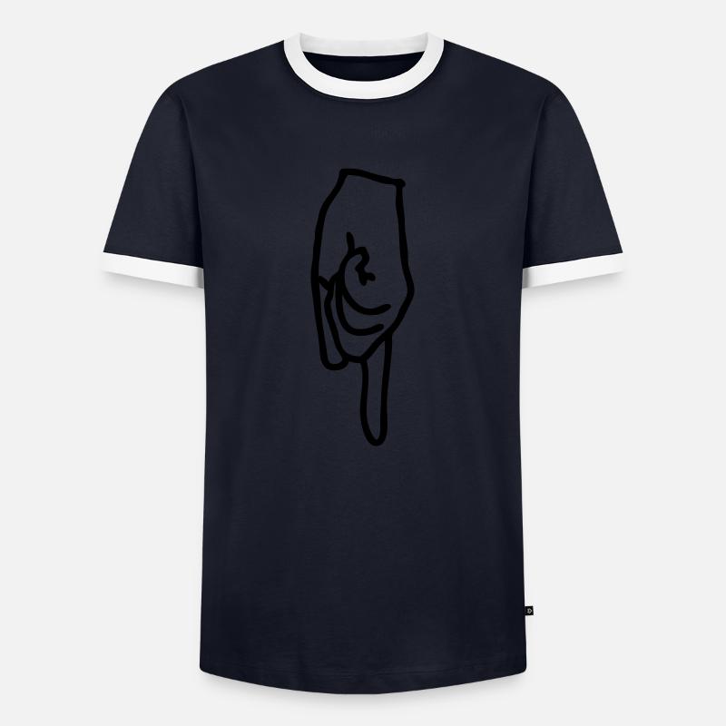 pfeil - Männer Kontrast-T-Shirt - Navy/Weiß 