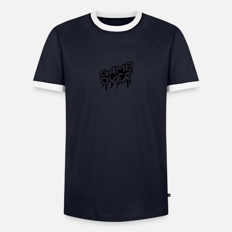 Game Over - Men's Ringer Shirt - navy/white