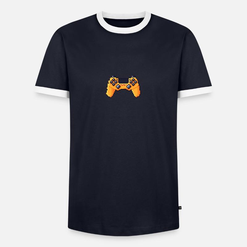 gaming controller - Männer Kontrast-T-Shirt - Navy/Weiß