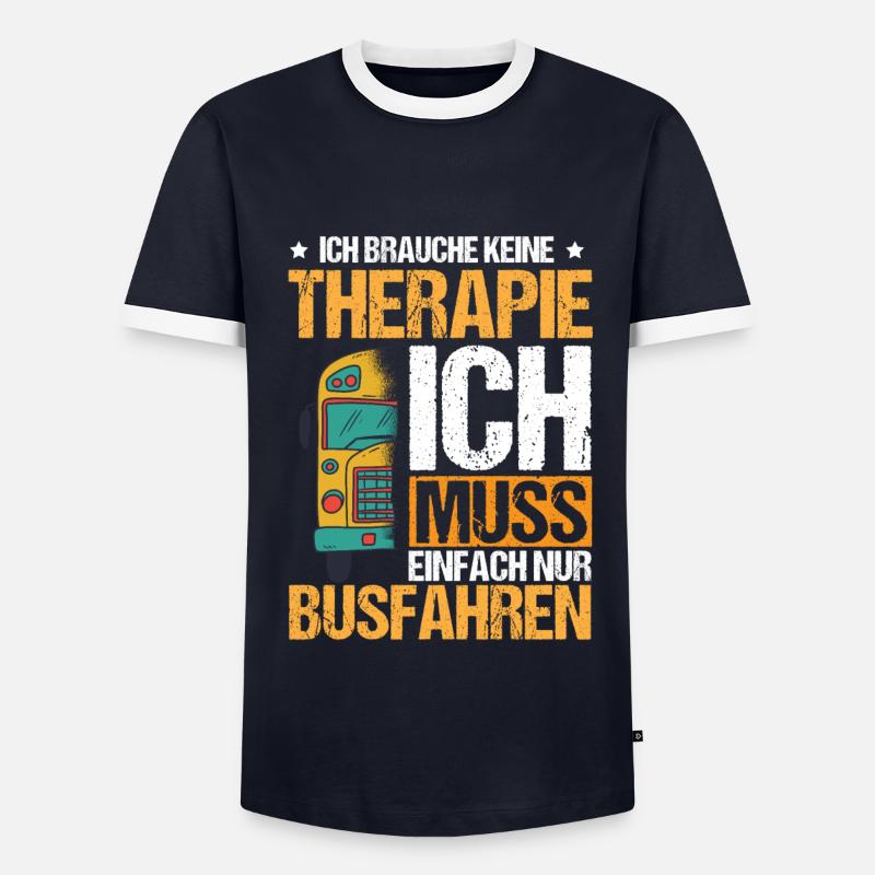 Busfahrer Beruf - Männer Kontrast-T-Shirt - Navy/Weiß 