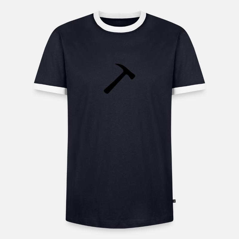 Hammer - Männer Kontrast-T-Shirt - Navy/Weiß
