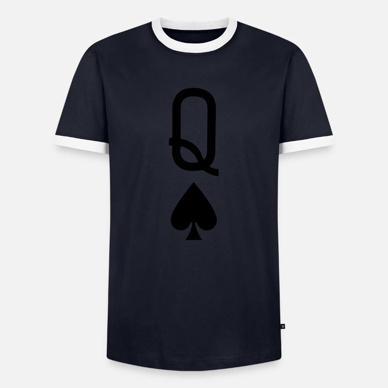 save lady - Men's Ringer Shirt - navy/white 