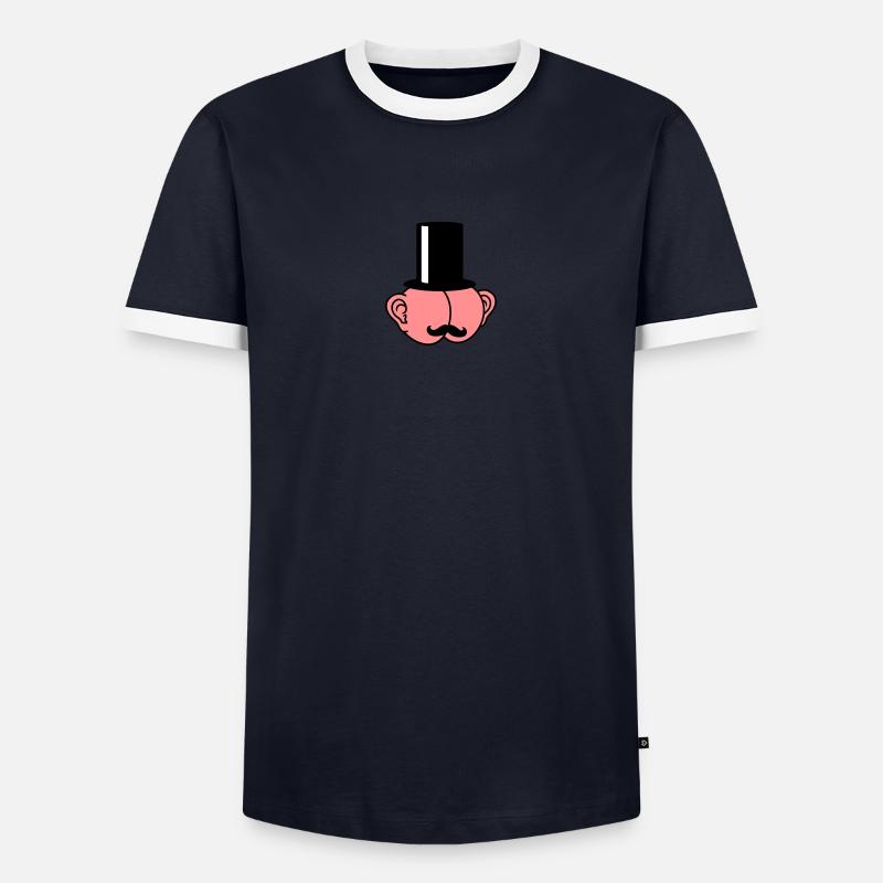 Sir Ass With Ears - Men's Ringer Shirt - navy/white