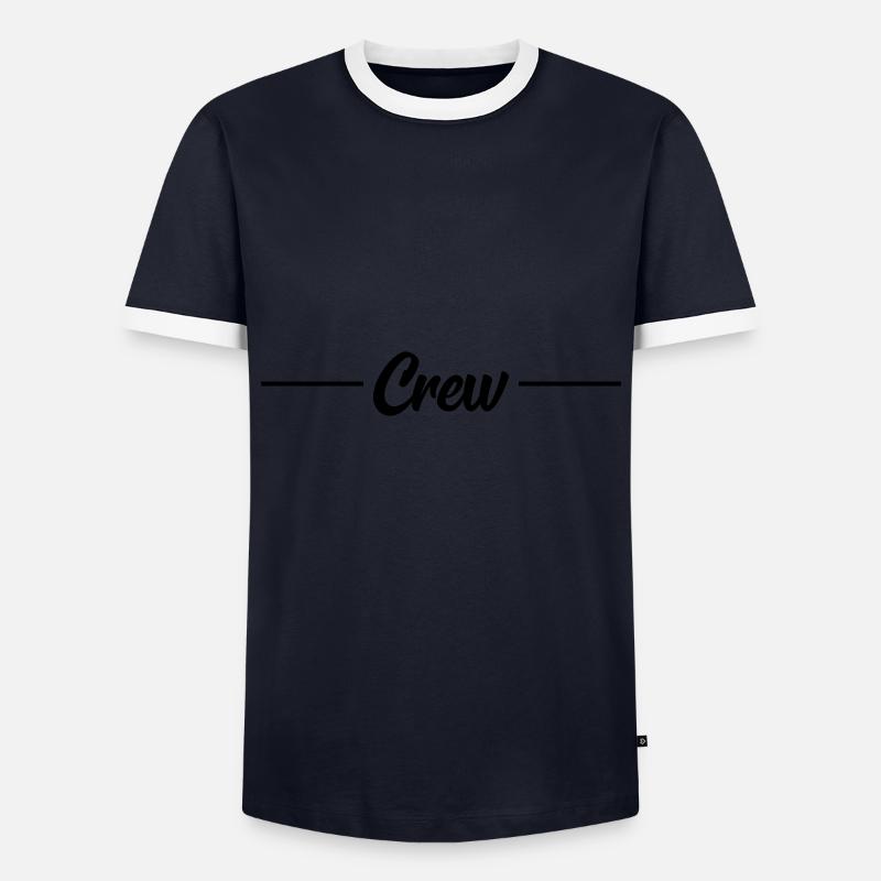 crew - Men's Ringer Shirt - navy/white 