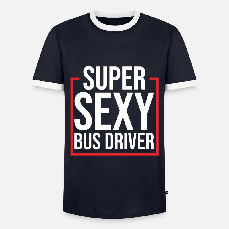 Busfahrer ÖPNV Beruf Leidenschaft Geschenkidee - Männer Kontrast-T-Shirt - Navy/Weiß 
