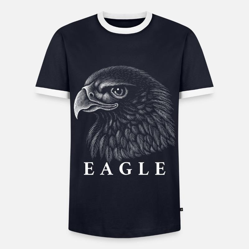 eagle - Men's Ringer Shirt - navy/white