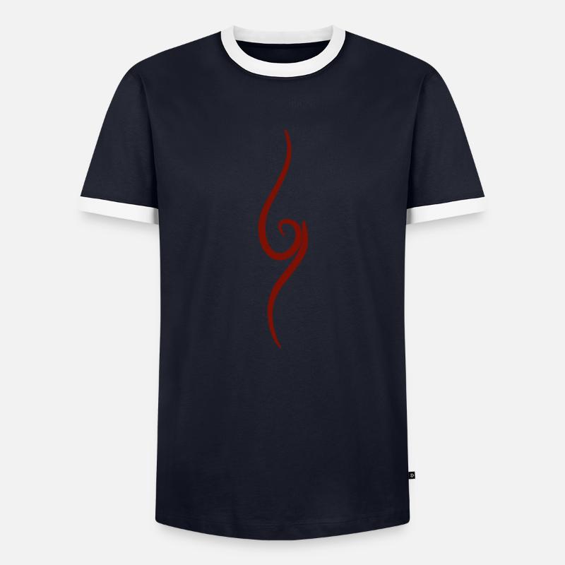 Conception d'anime. - T-shirt contrasté Homme - marine/blanc 