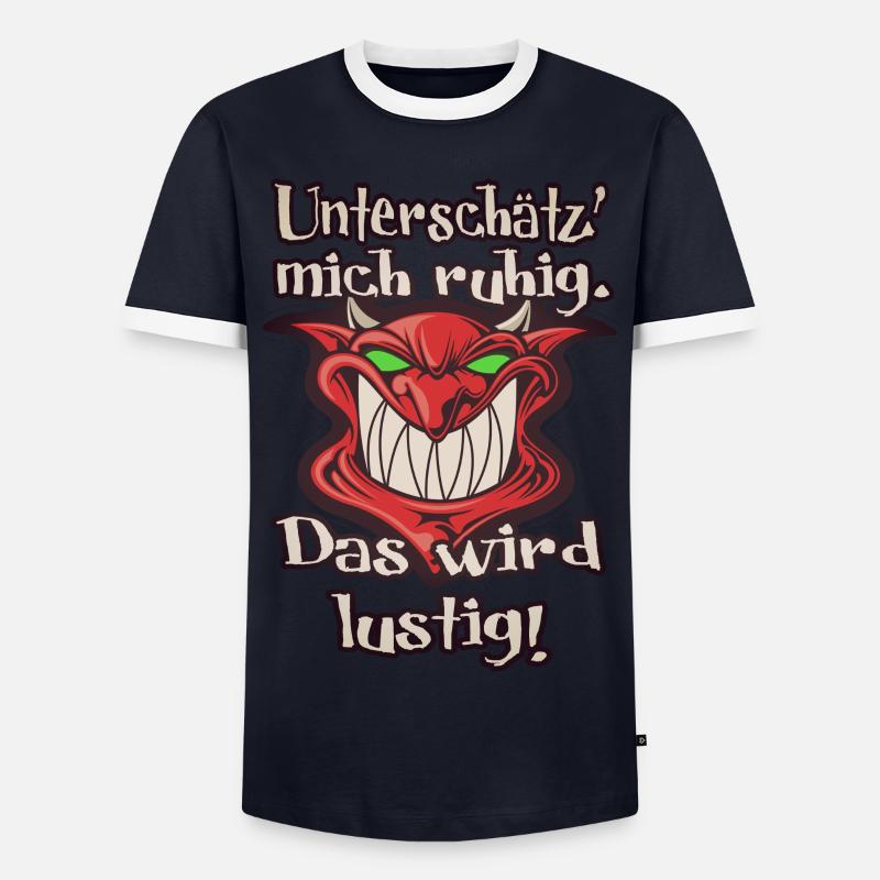 Das wird lustig! - Männer Kontrast-T-Shirt - Navy/Weiß 
