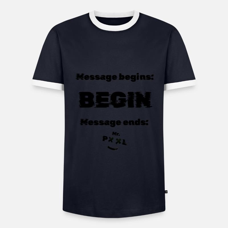 Mr Pool BEGIN - Männer Kontrast-T-Shirt - Navy/Weiß 