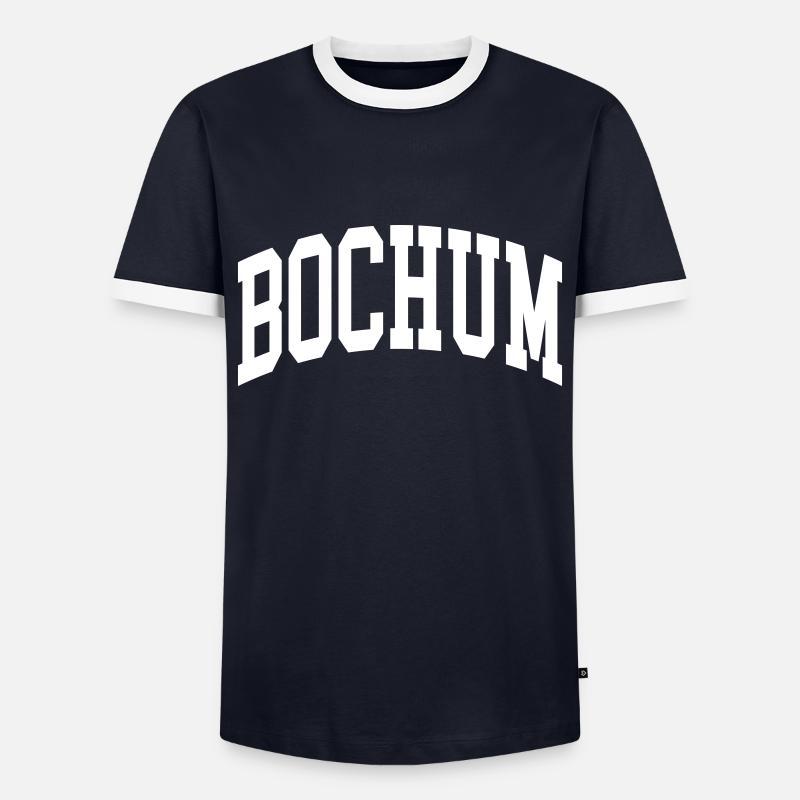 Bochum - Men's Ringer Shirt - navy/white 