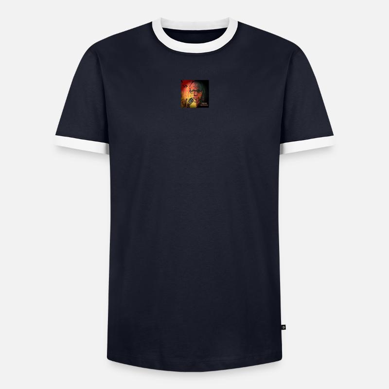 Be Ready - Männer Kontrast-T-Shirt - Navy/Weiß 