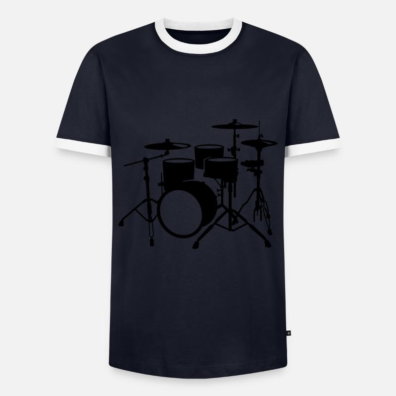 Percussion - Men's Ringer Shirt - navy/white