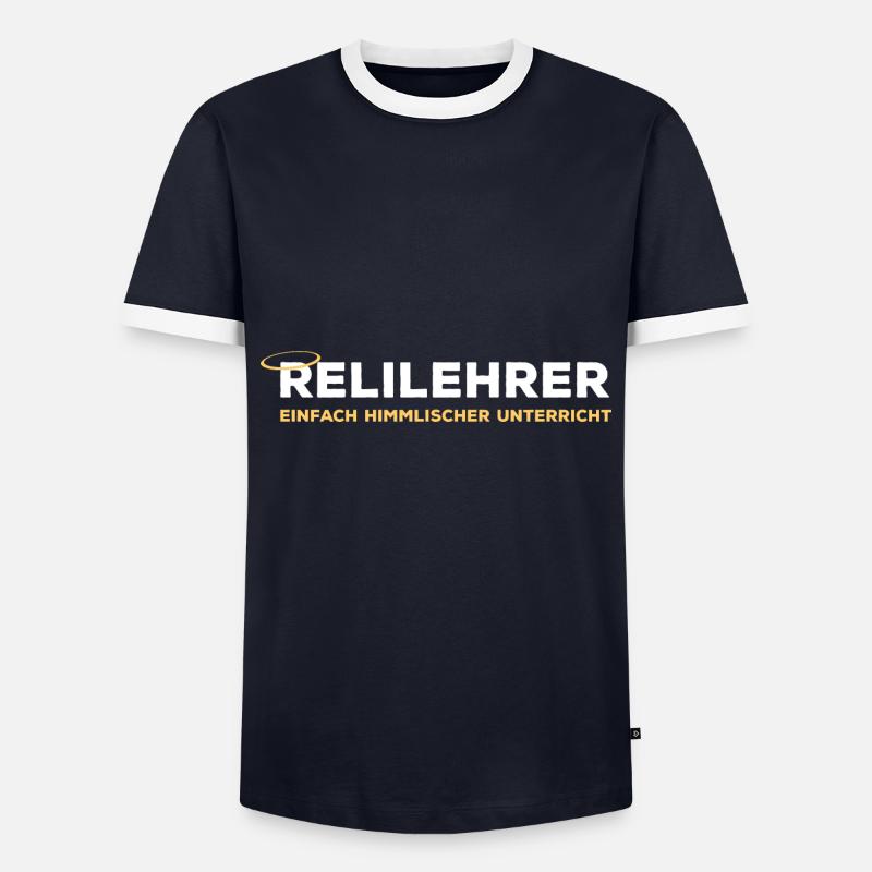 Relilehrer Religion Referendar Religionslehrer - Männer Kontrast-T-Shirt - Navy/Weiß 