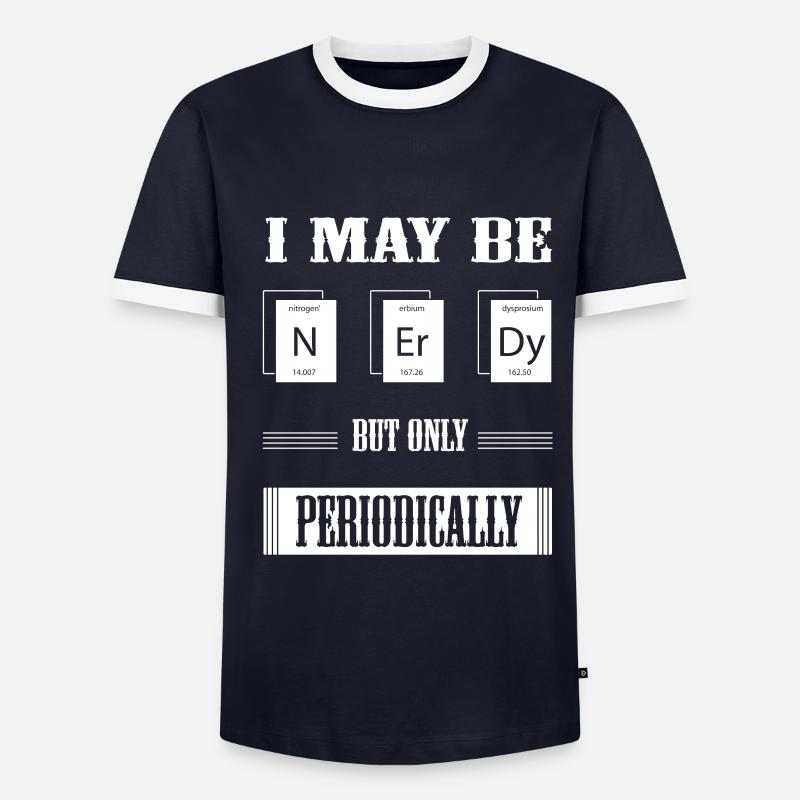 Ich bin ein Nerd - Männer Kontrast-T-Shirt - Navy/Weiß 