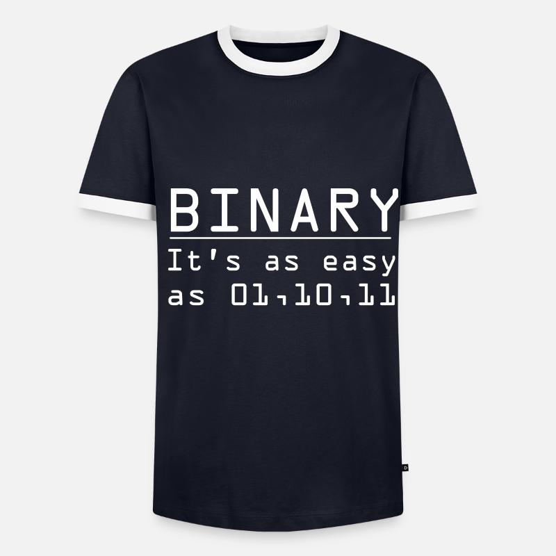 Binary - Men's Ringer Shirt - navy/white 