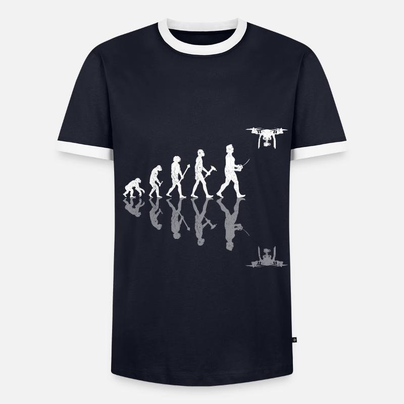 Drone Evolution - T-shirt contrasté Homme - marine/blanc 