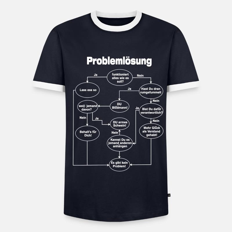 Programmierer Problemlösung - Männer Kontrast-T-Shirt - Navy/Weiß 