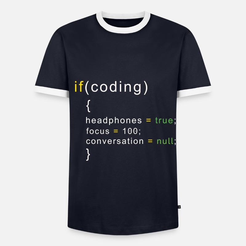 Programmierer Coding - Männer Kontrast-T-Shirt - Navy/Weiß