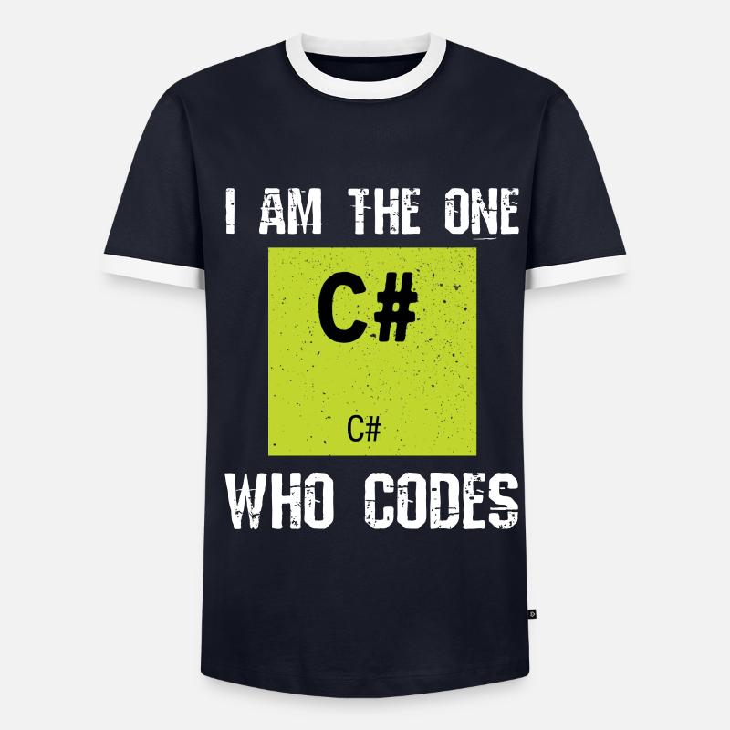 Programmation des codes C # - T-shirt contrasté Homme - marine/blanc 