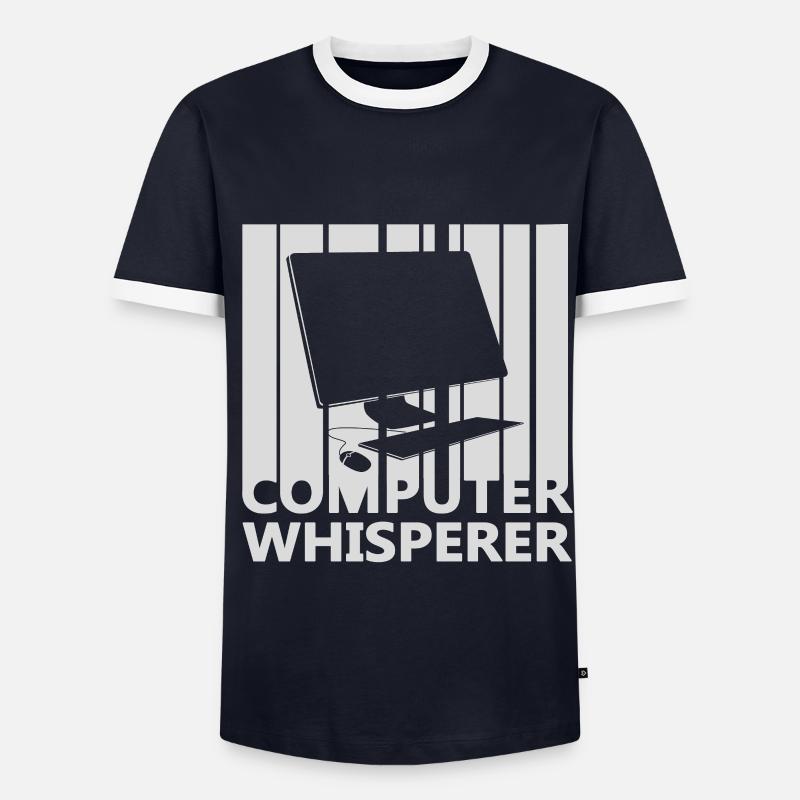Computer nerd - Men's Ringer Shirt - navy/white 