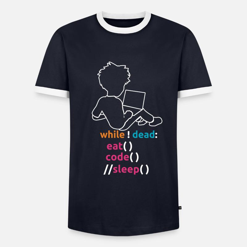 Programmierer Coder Informatik - Männer Kontrast-T-Shirt - Navy/Weiß 