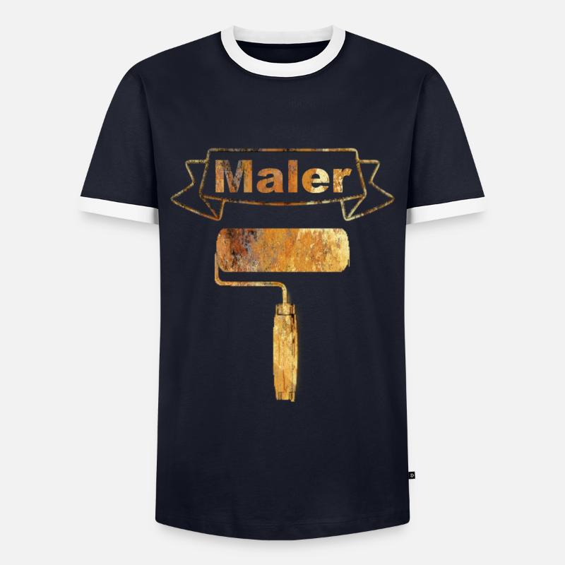 Beruf Maler - Männer Kontrast-T-Shirt - Navy/Weiß 