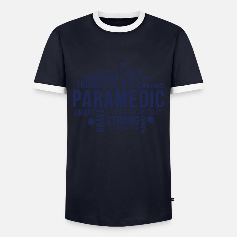 Sanitäter Held - Rettungsassistent Held - Männer Kontrast-T-Shirt - Navy/Weiß 