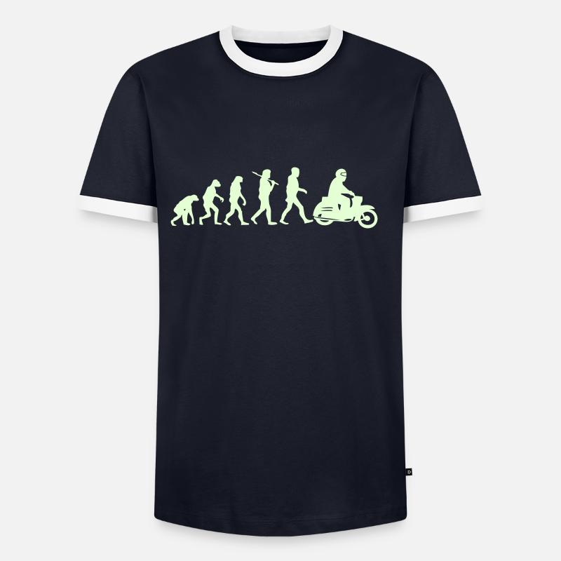 avaler évolution - T-shirt contrasté Homme - marine/blanc
