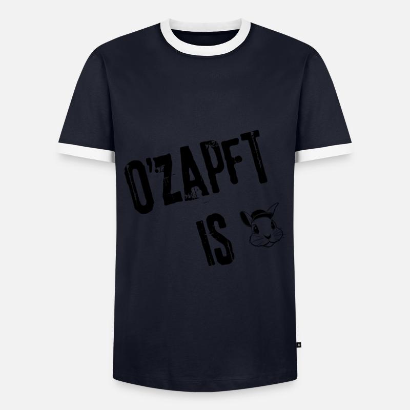 O'zapft is Style | Redewendung - Männer Kontrast-T-Shirt - Navy/Weiß 