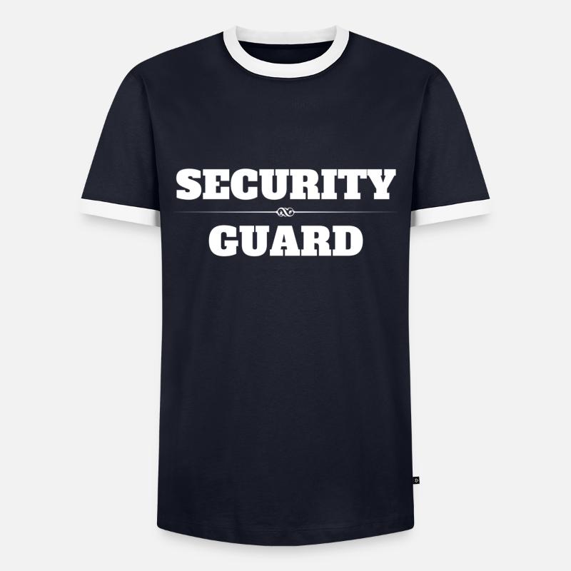 Security Guard - Men's Ringer Shirt - navy/white 