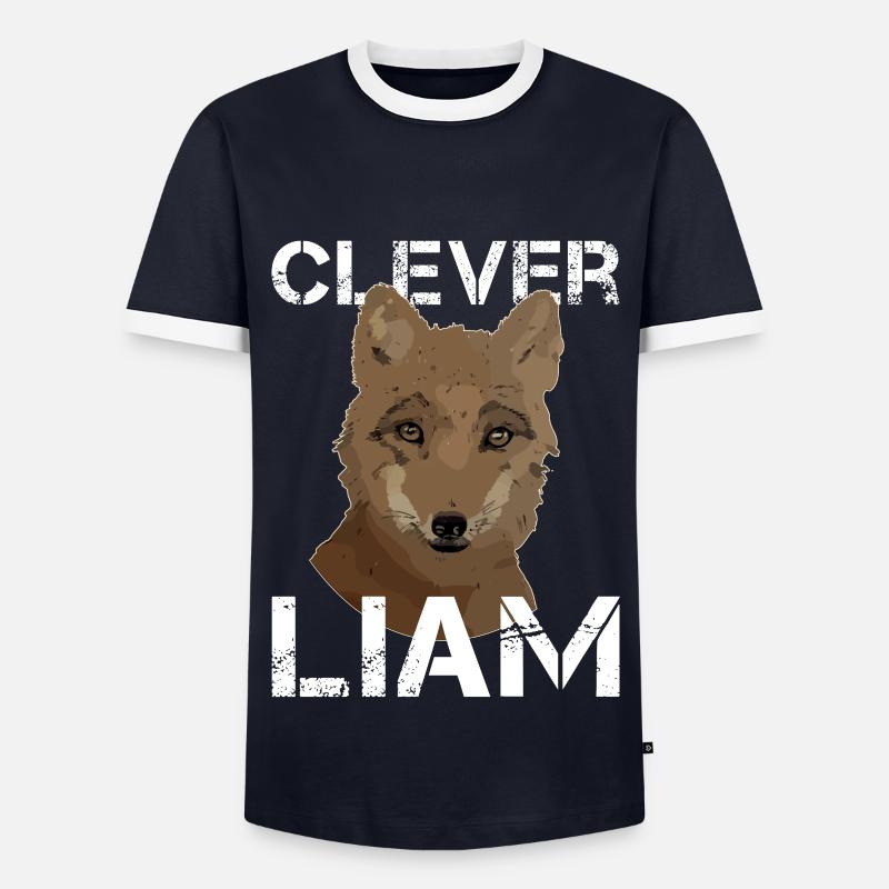 Liam's birthday Liam - Men's Ringer Shirt - navy/white