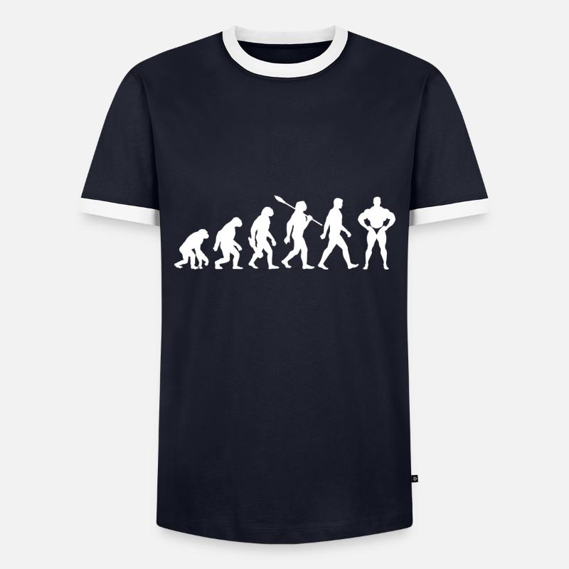 Evolution Musculation Musculation - T-shirt contrasté Homme - marine/blanc 