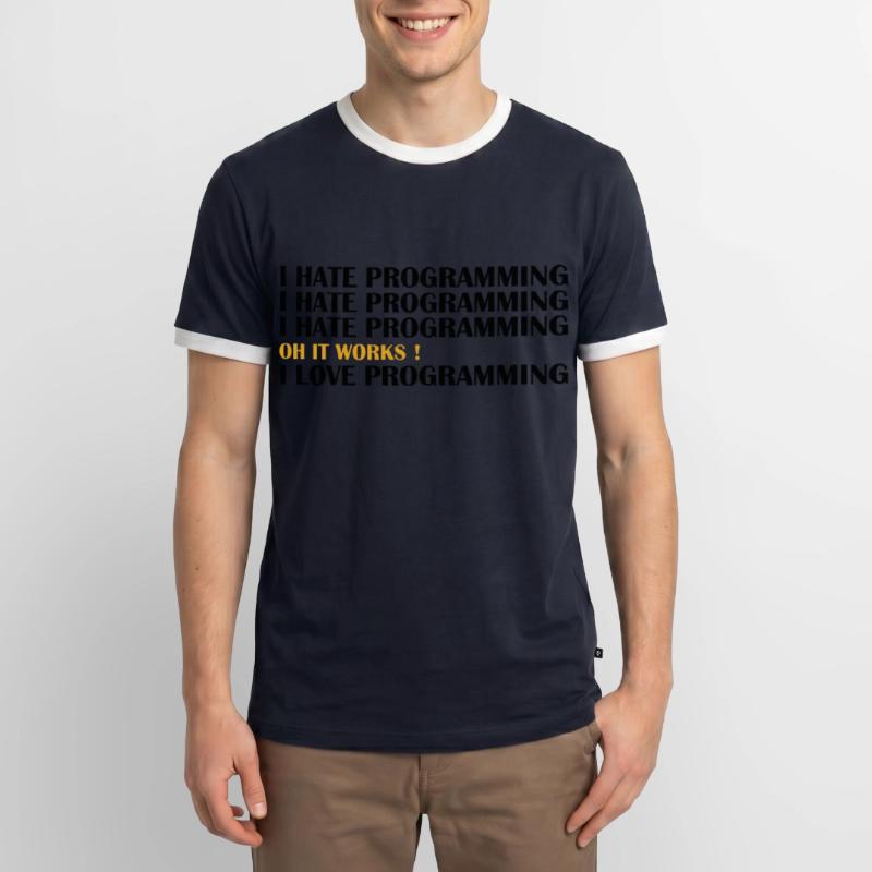 Computer Scientist Computer Science Student i love programming Men's Ringer Shirt