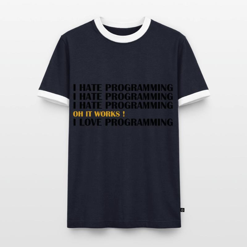 Computer Scientist Computer Science Student i love programming Men's Ringer Shirt