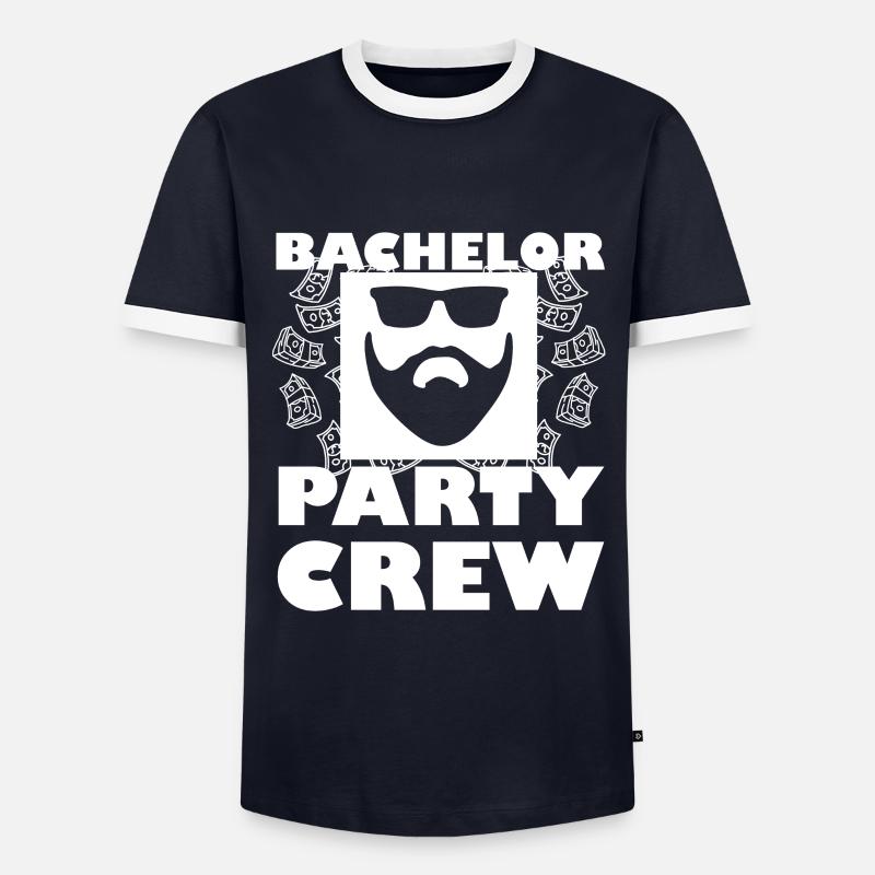 Bachelor - Men's Ringer Shirt - navy/white 