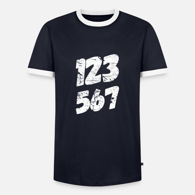 Salsa dance - Men's Ringer Shirt - navy/white 