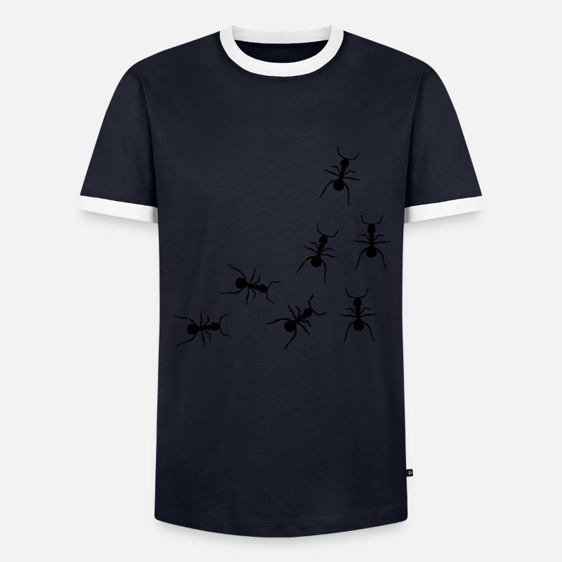 ants - Men's Ringer Shirt - navy/white 