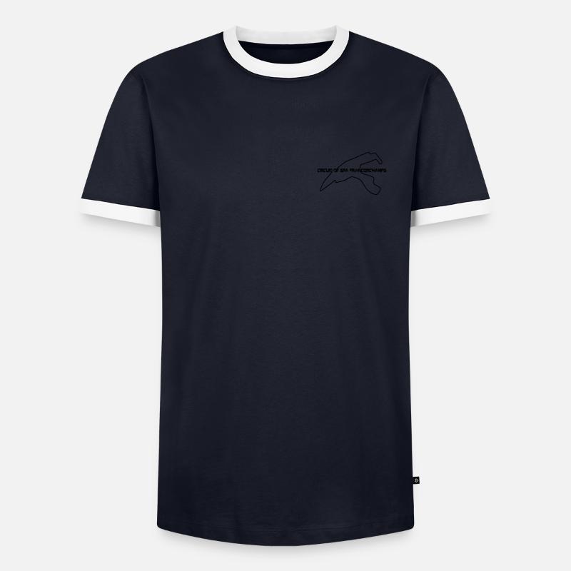 Spa - Männer Kontrast-T-Shirt - Navy/Weiß 