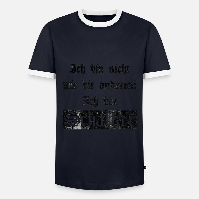Ich bin Schalker Gelsenkirchen Geschenkidee - Männer Kontrast-T-Shirt - Navy/Weiß 