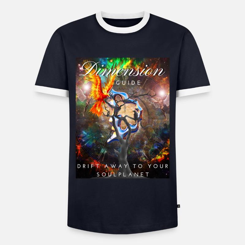 Dimension Guide - Männer Kontrast-T-Shirt - Navy/Weiß