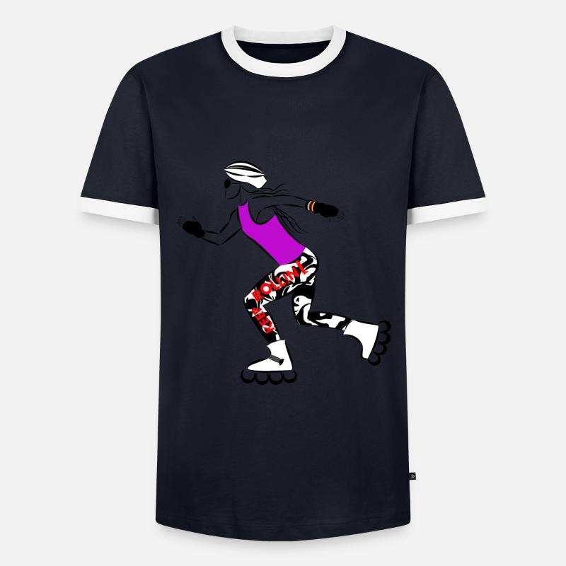 Inline skate - Men's Ringer Shirt - navy/white 